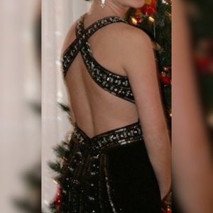 Black Dress with Sequin Detail